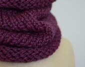 The Sam - Handknit Chunky Oversized Cowl - Plum Purple - Ready to Ship