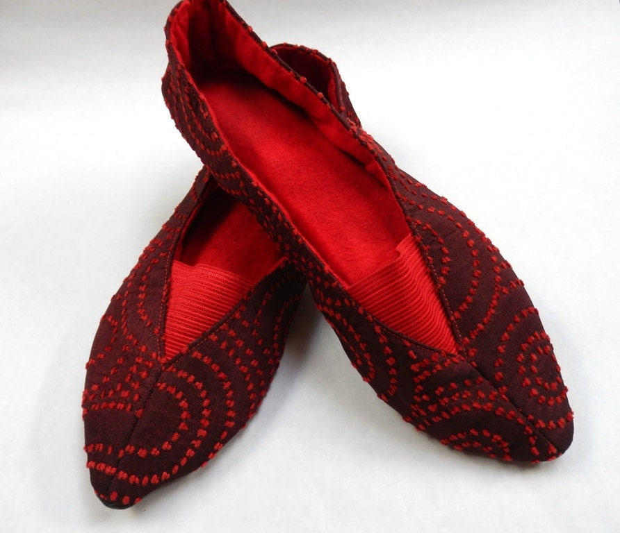 Ruby Red Dots Slippers Size 7.5