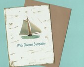 Handmade Nautical Sympathy Card, With Deepest Sympathy