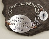 Bloom Where You Are Planted Bracelet- Sterling Silver, London Blue Topaz,Songea Sapphire