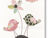 Nursery art prints, baby nursery decor, nursery art, bird nursery, baby nursery art, Dreamers On The Hill 8x10 print