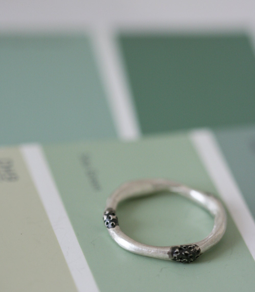Spore Ring No. 6 - Oxidized Sterling Silver Ring