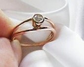 9k 9ct Rose Gold .25ct diamond solitaire Ring US Size 6 3/4 (UK Size N)