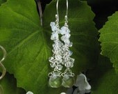 Crystal Dangle Earrings:  "Winter Waterfall"