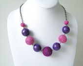 Murasaki purple purple purple origami paper and felt choker necklace