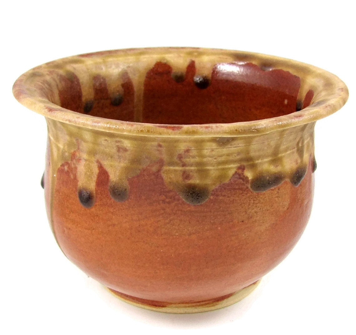 Ceramic Bowl Autumn Rust / Handmade Wheel Thrown Stoneware Clay Pottery