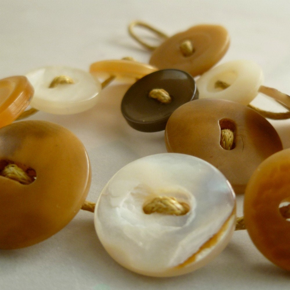 Harvest Moon Vintage Button Bracelet