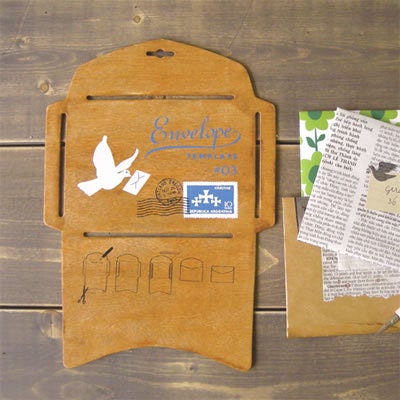 Japanese Wood Envelope Template BIG SIZE
