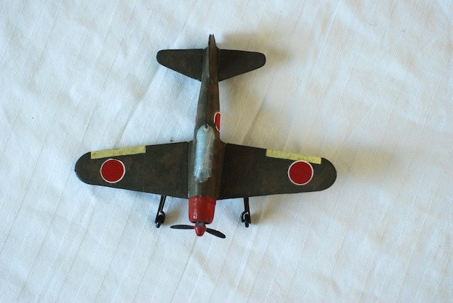 Vintage wwII japanese fighter model airplane, japan, wwII collectables, model planes, collectables, home decor