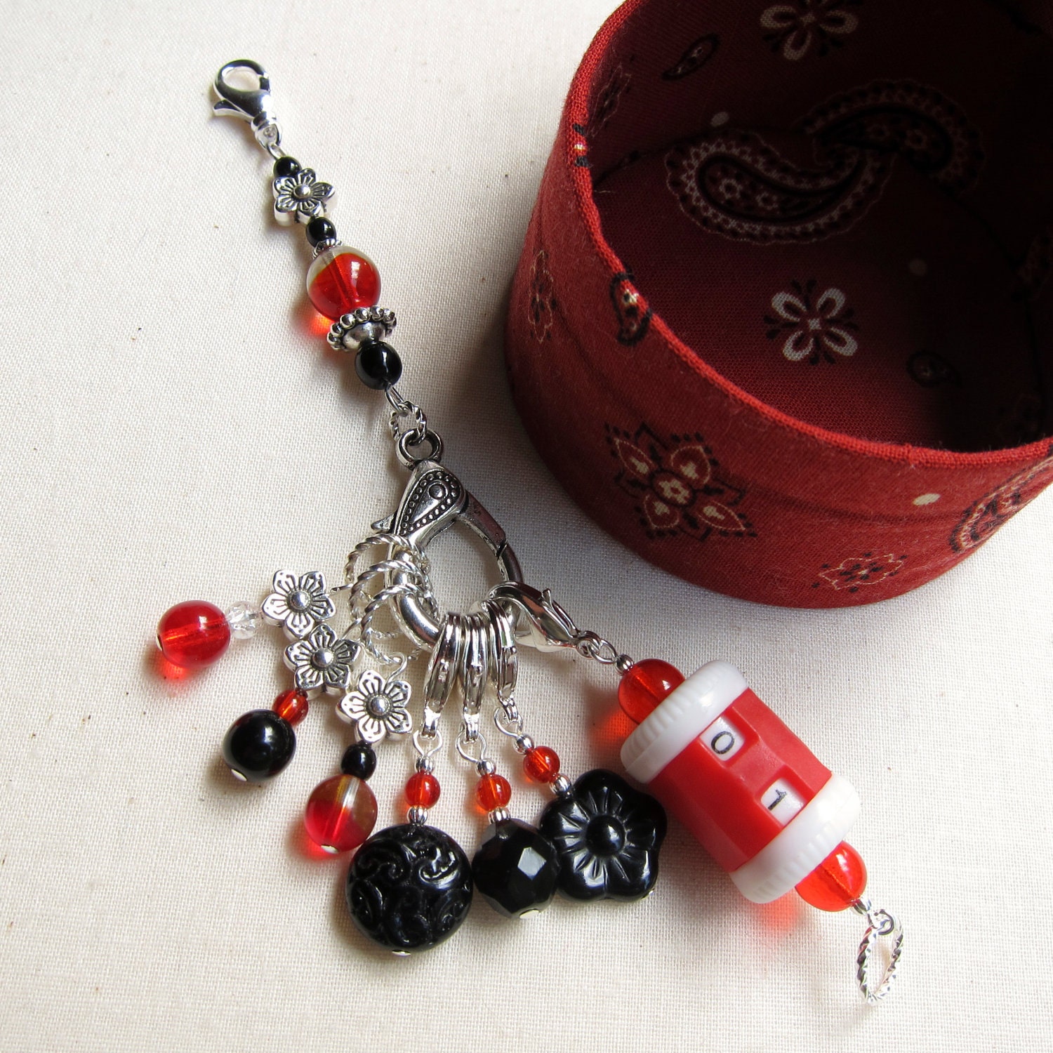 Stitch Marker Box Set - Red Bandana