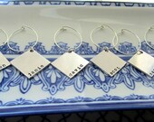 Wine Charms Silver 10 - No This Is Your Drink - 10 Silver Customizable Square Wine Charms by Marley Jane Mother Mother's grandmother day mom