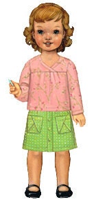 Oliver and S, Hopscotch Skirt, Top and Dress Pattern, 5-12