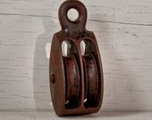 Industrial Pulley Old Rusty Metal Primitive Decor