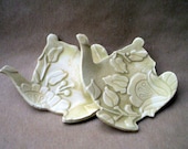 Two Damask Teapot Tea bag Holders