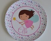 Fairy Personalized Plate - Personalized Melamine Plate - Personalized Birthday Plate