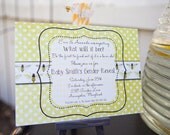 Honeybee Gender Reveal Invitation, Custom Printable - As Seen on Hostess with the Mostess Il_170x135