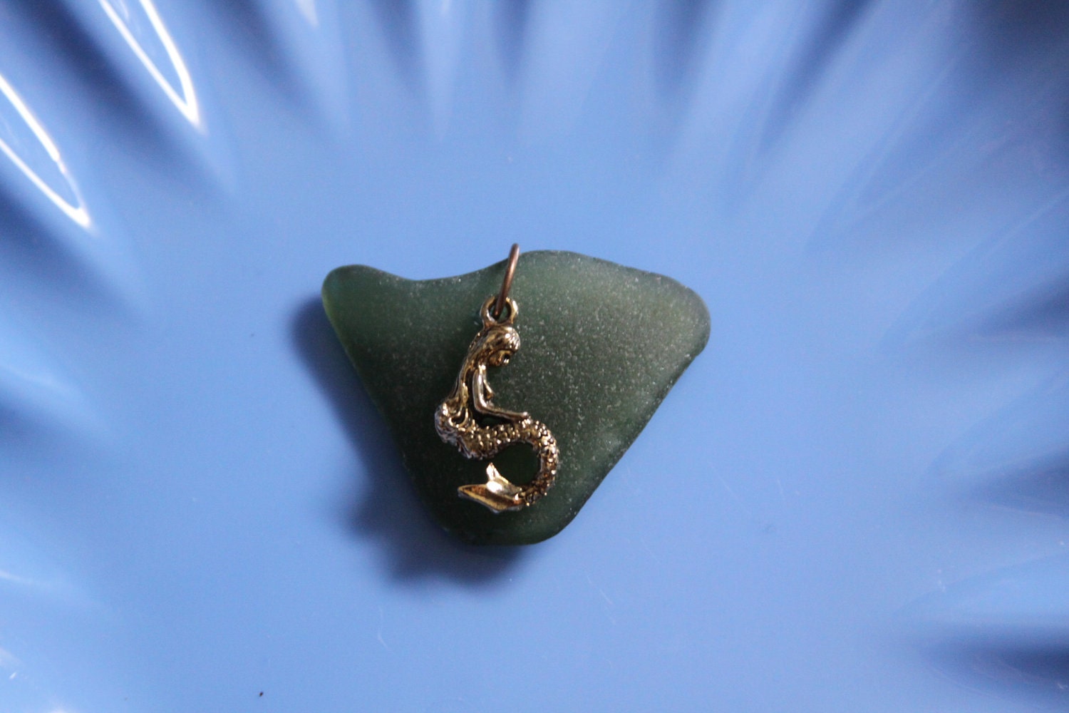 Mermaids Tears Sea Glass Pendant