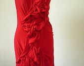 SALE 30% off Red Ruffle Dress