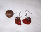 Fun and Funky Upcycled Gift Card Earrings with silver Plated Hooks repurposed upcycled
