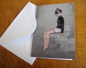Cat Woman // Greeting Card