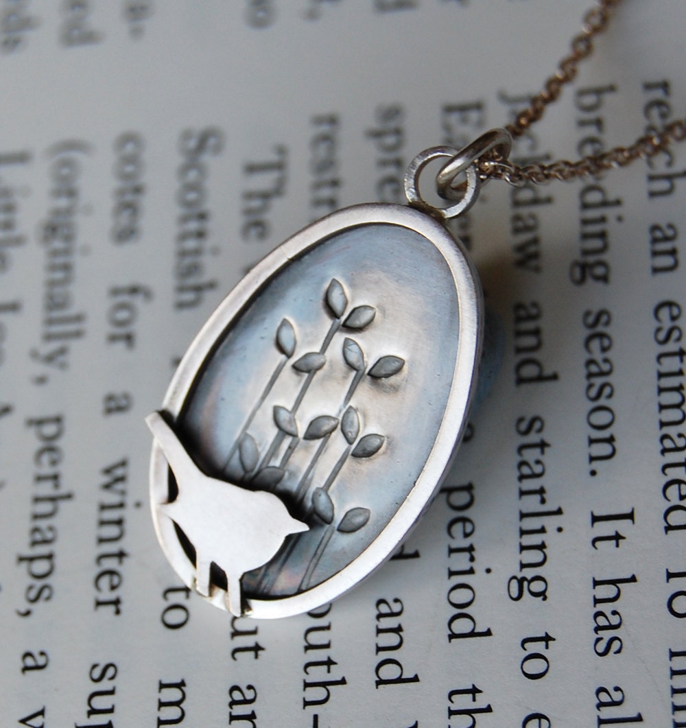 Bird and New Shoots Pendant
