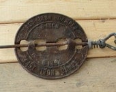 Vintage 6" Cast Iron Wood Stove Damper - Free Shipping USA