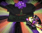 BEWITCHED Princess Bling Tutu Set--Absolutely Adorable and One of a Kind--Stand out on Halloween