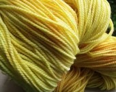 Kettle Dyed Merino/Nylon Sock Yarn in Lemon Chiffon