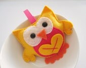 Owl Christmas Ornaments, Stuffed owl, mini felt owl birthday gift for a little child - FREE SHIPPING