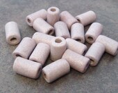 10  LAVENDER Greek Ceramic Beads Small Tube 6x10mm
