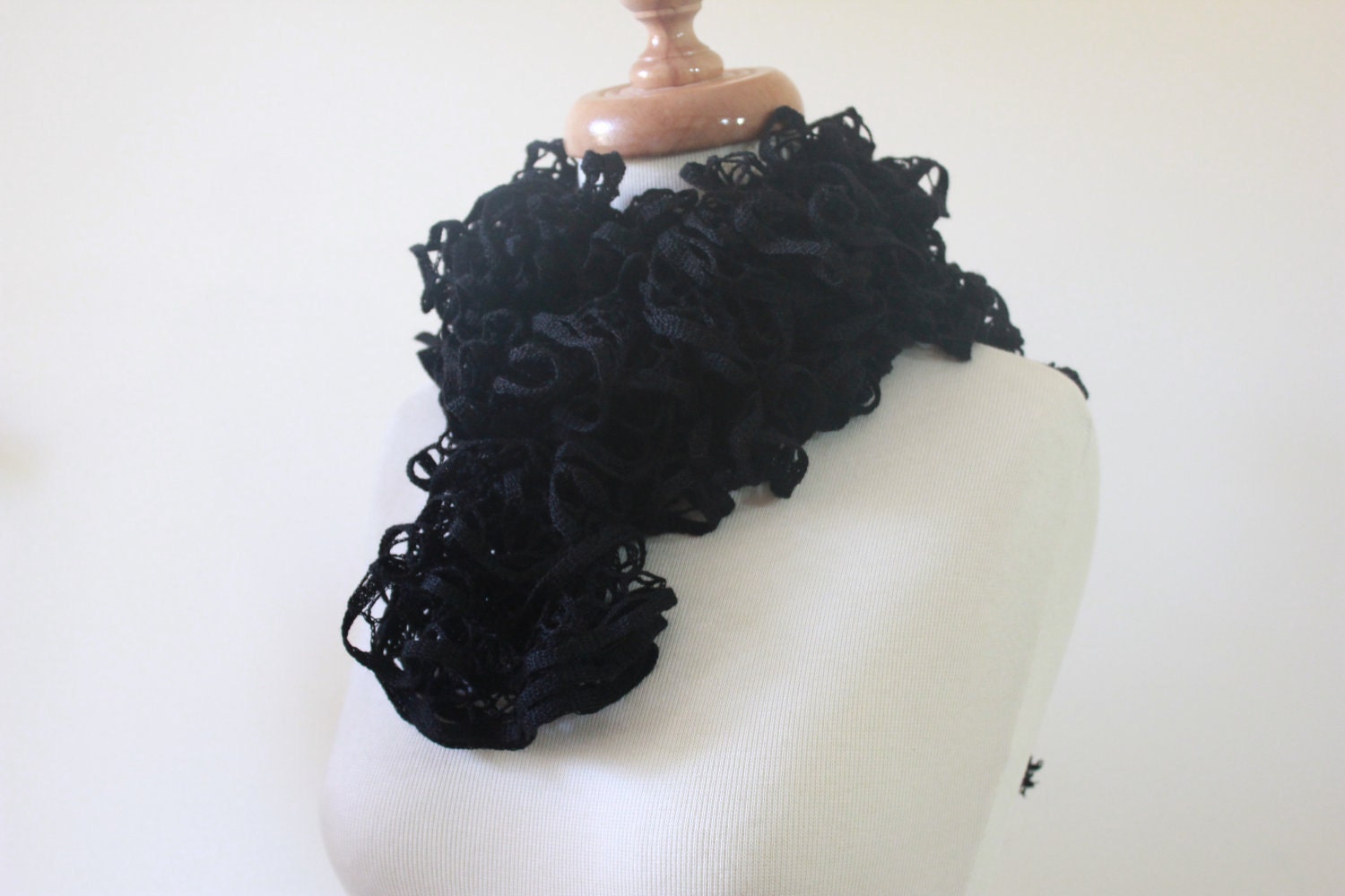 Black Knitting Scarf READY TO SHIPPING