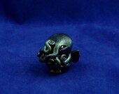 Dark Green Cthulhu Figure - Original Polymer Clay Horror Sculpture Inspired by H.P. Lovecraft