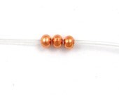 100 - 4mm Rondelle Bead Bright COPPER