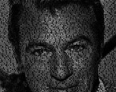 Gary Cooper - 11x14 Typographical Portrait Fine Art Print