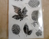 Leaves Rubber Cling Stamps by Cloud 9-FREE SHIPPING