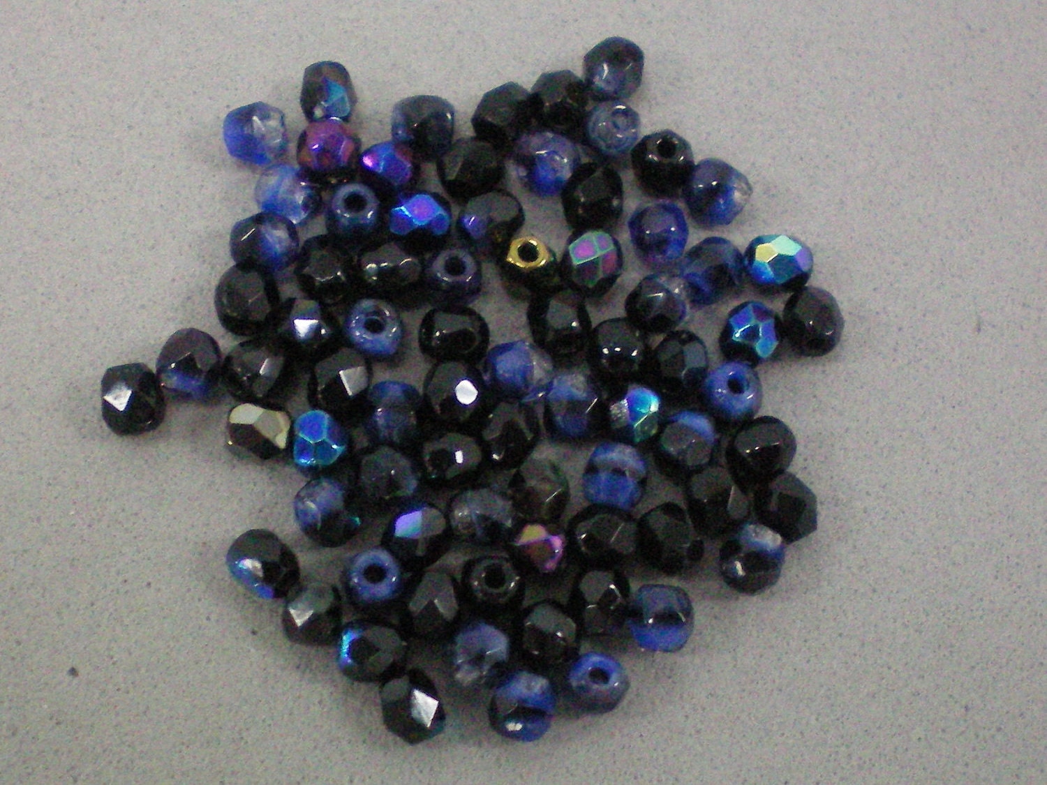 Tiny Faceted Glass Beads