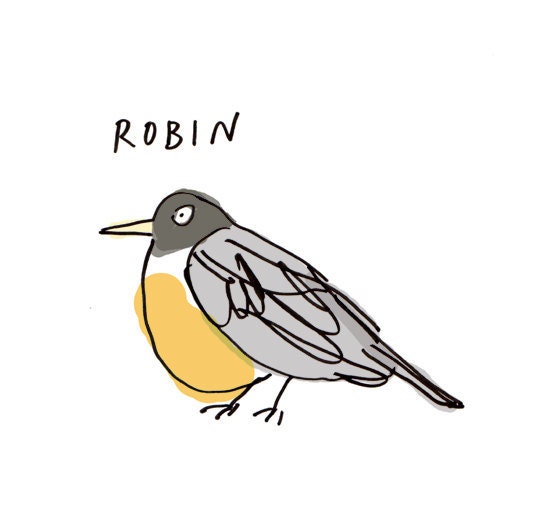 Bird Art- Spring Robin- Fine Art Print