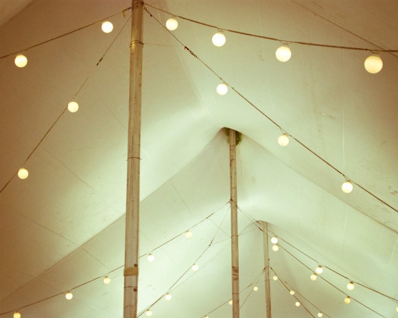 30% OFF SALE  Circus tent Photograph ecru lights soft glow carnival white cream beige photograph abstract lines architecture magical wedding