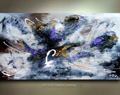 Original Abstract Art painting Heavy Texture 40x24 Modern Contemporary acrylic Painting by OTO