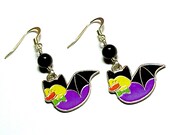 Black Bat Rubber Ducky Earrings