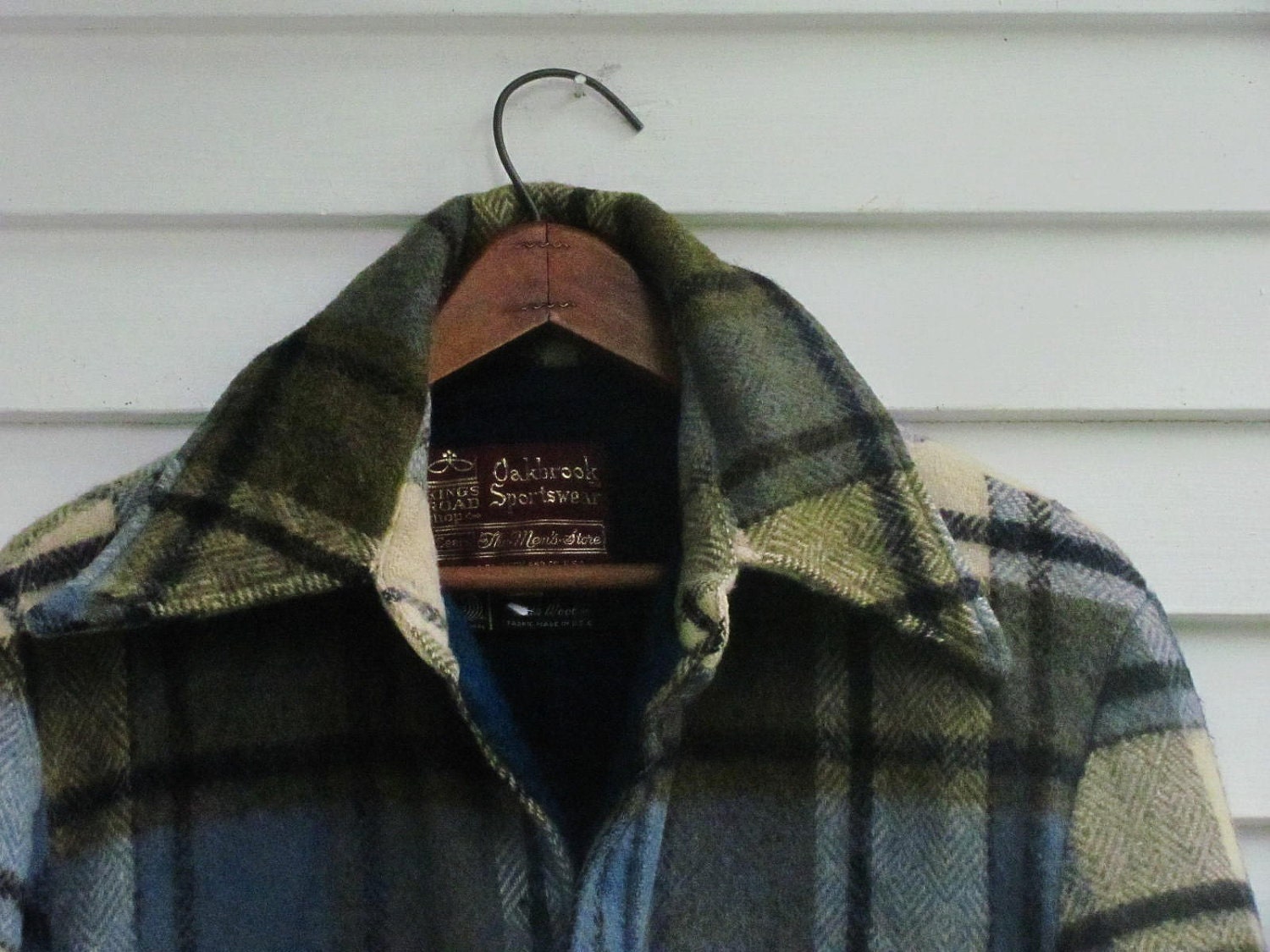 vintage sears roebuck wool and fleece lined mens plaid hunting jacket