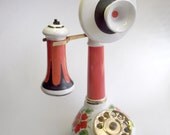 Vintage Famous Firsts Yankee Doodle Candle Stick Telephone Decanter