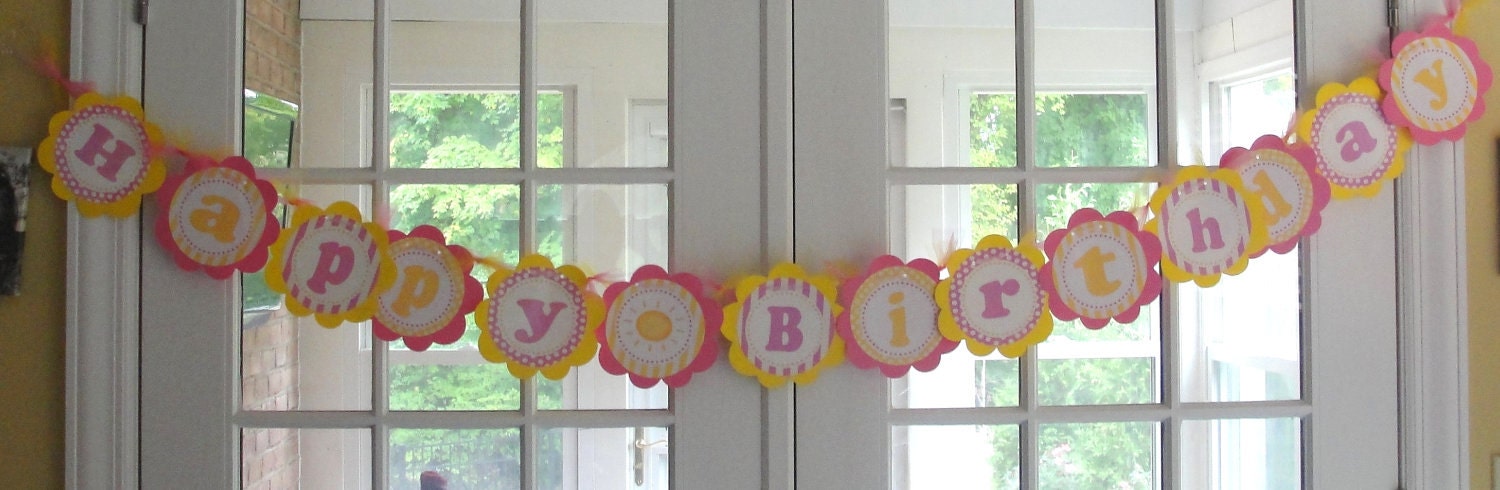 You are My Sunshine Birthday Party Personalized Banner