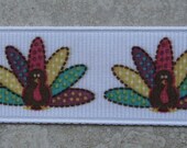 Thanksgiving Turkey on 7/8" grosgrain ribbon Il_170x135