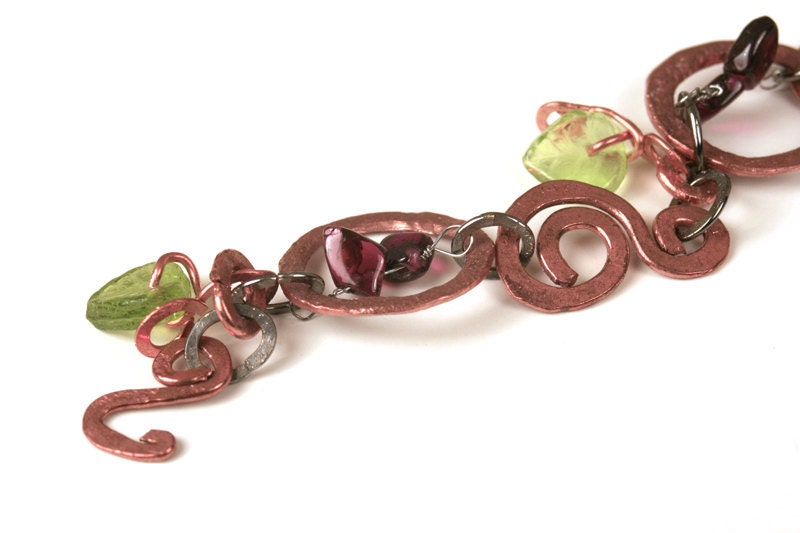 Bracelet made from reclaimed industrial metals