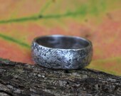 Gnarly, mens handmade silver ring