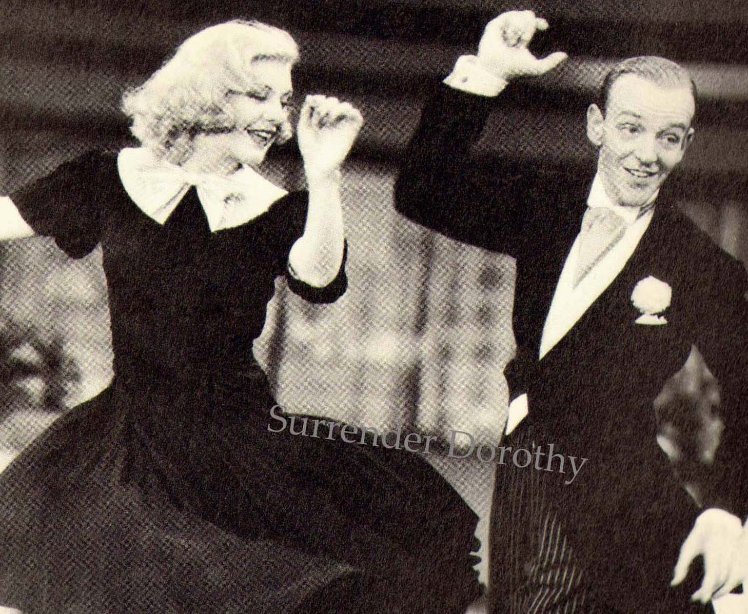 Fred Astaire Ginger Rogers Swing Time Dance Photo Illustration 1930s Black and White Classic Publicity Print To Frame