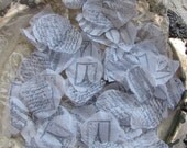 Hand Stamped Flower Petals Paris  Eiffel Tower  by My Broken Art on Etsy