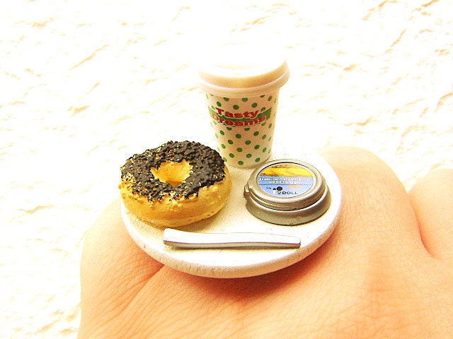 Coffee Food Ring Bagel Cream Cheese