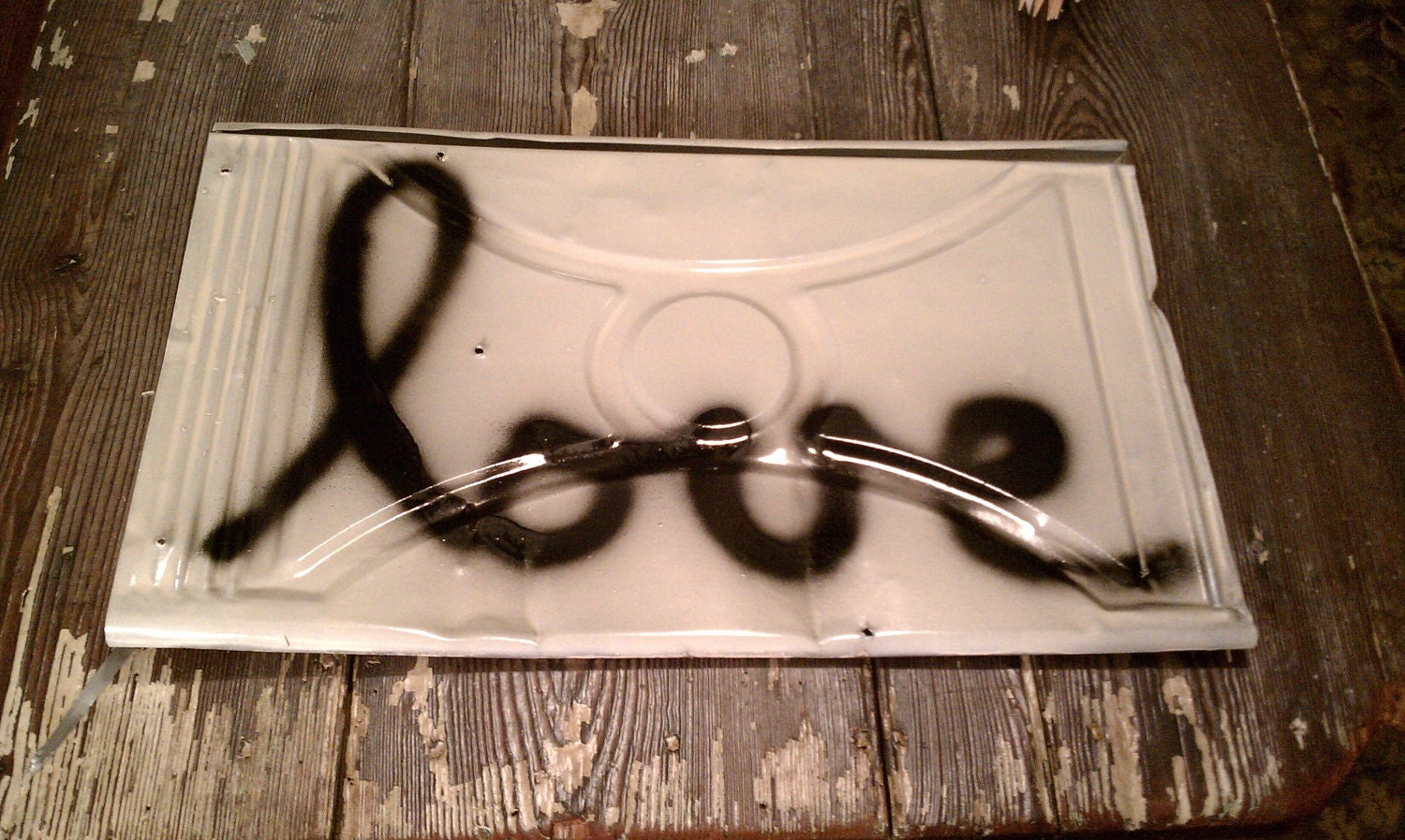 Graffiti Roof Tin Art Work "LOVE"